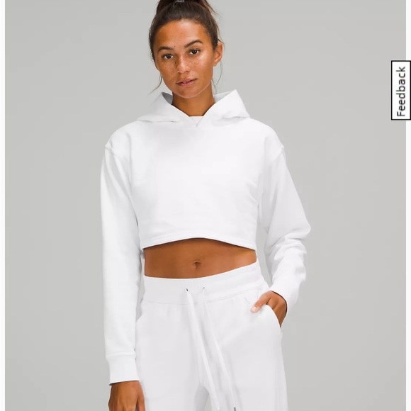 BLACK Lululemon Relaxed Fit Crop Hoodie - Picture 4 of 9